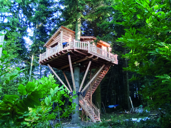 Cabane dans les arbres Ardèche