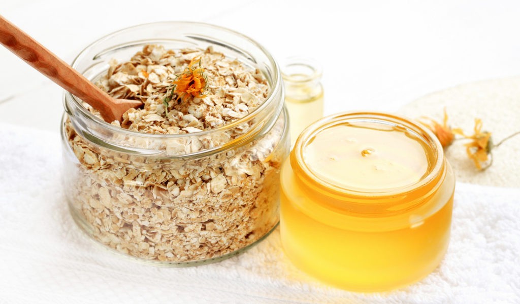 Masque visage flocons avoine et miel